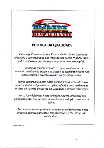 POLITICA DA QUALIDADE